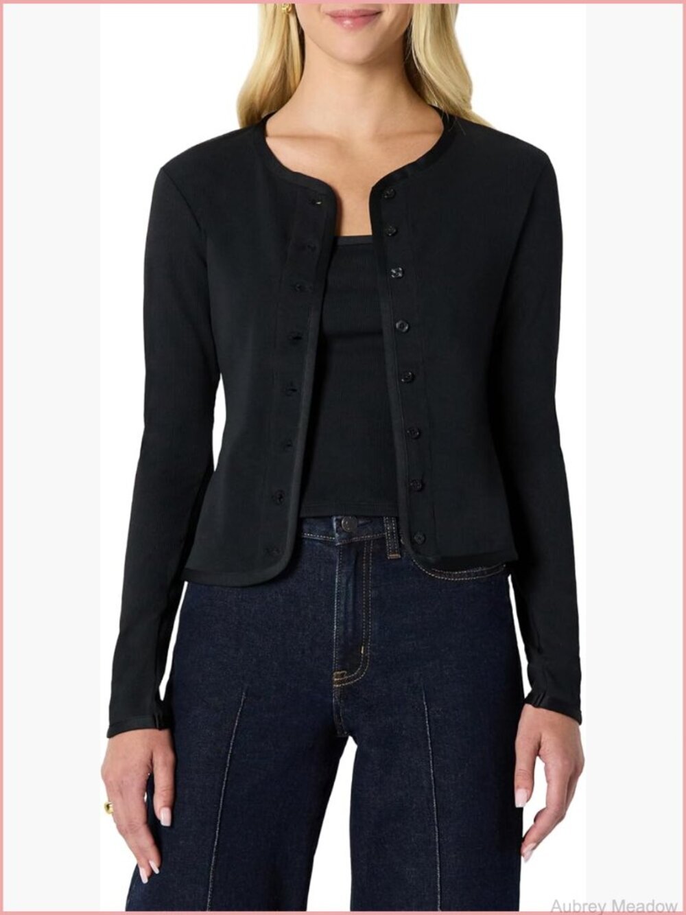 Slim-Fit Ribbed Cardigan & Cami Set with Removable Straps